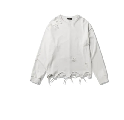 Vintage Distressed Streetwear Oversized Sweatshirt