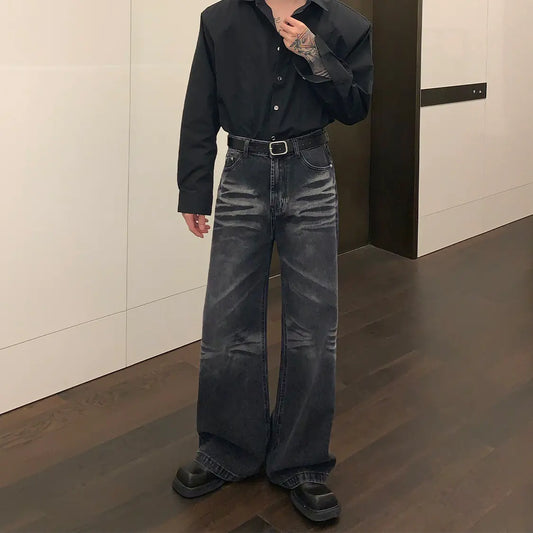 Vintage Heavyweight Straight Jeans for Casual Wear