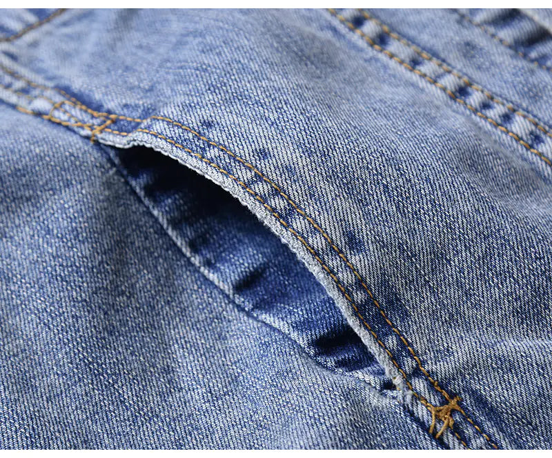 Classic Wash Distressed Oversized Denim Jacket