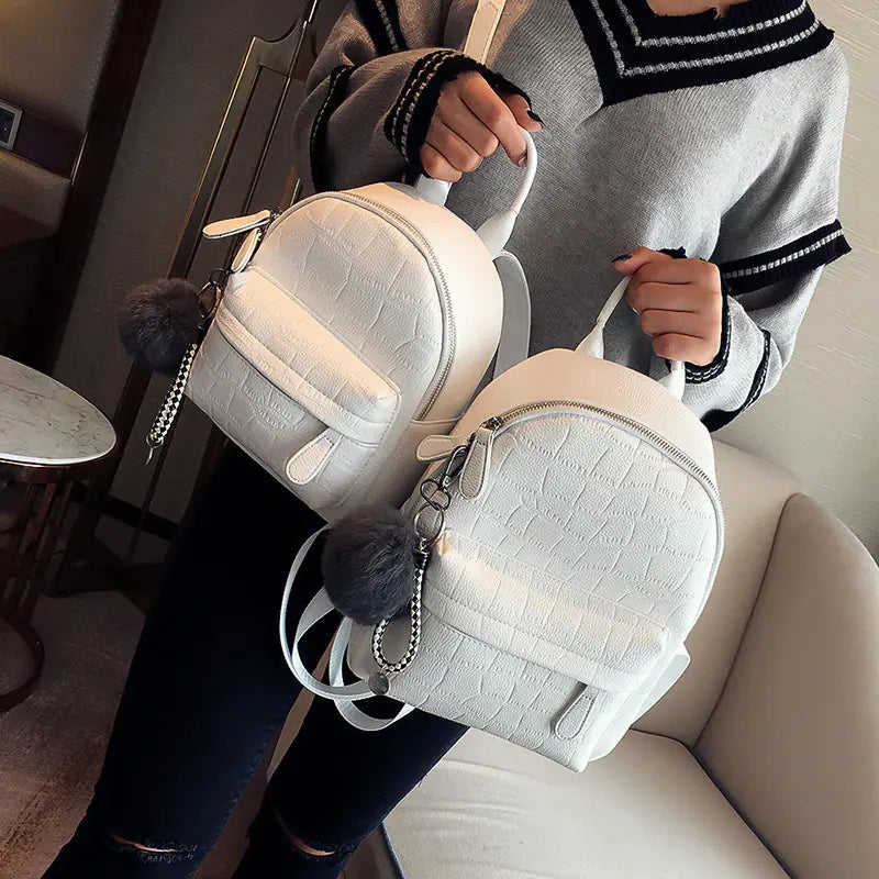 Cute Mini PU Leather Backpacks for Women and Girls