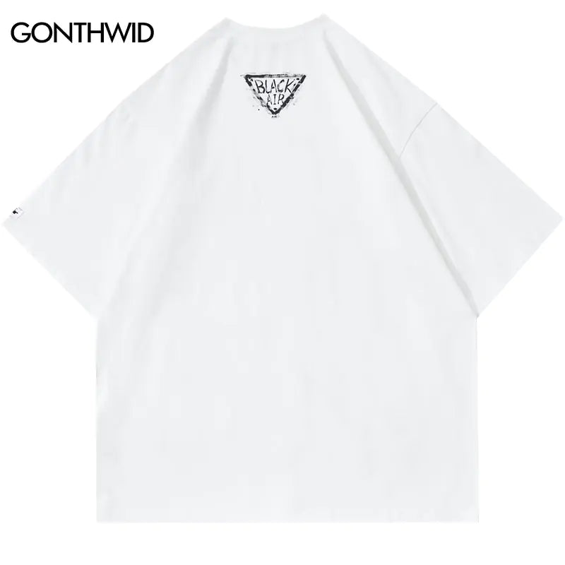 Vintage Punk Oversized Graphic T-Shirt for Men