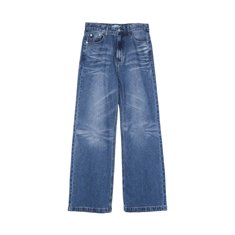 Vintage Heavyweight Straight Jeans for Casual Wear
