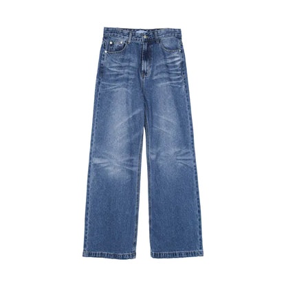 Vintage Heavyweight Straight Jeans for Casual Wear