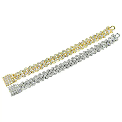 Men's Hip-Hop Diamond Cuban Link Necklace (Bold Style)