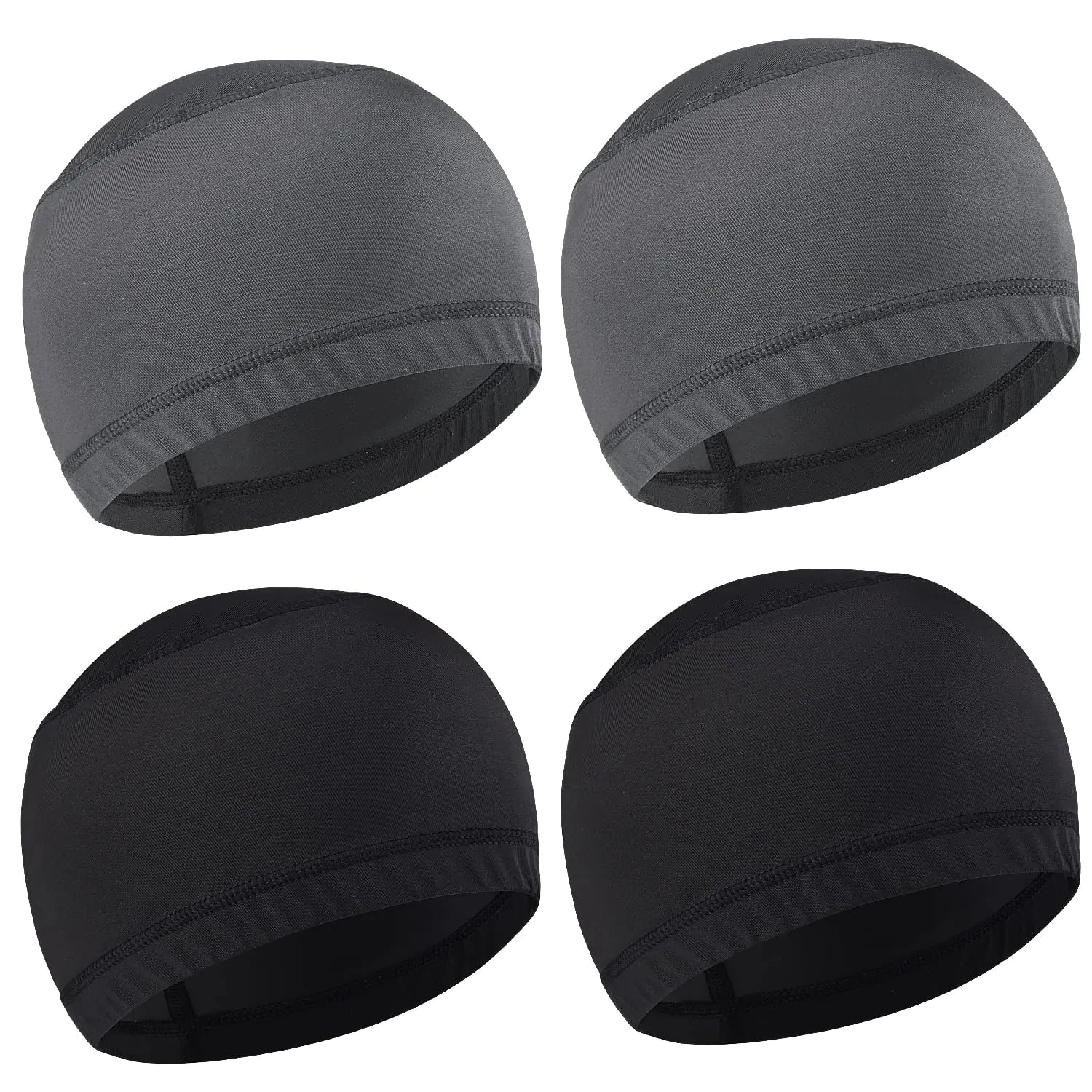 4Pcs Men Cooling Skull Cap Helmet Liner Sweat Wicking Beanie Head Wrap Bicycle Hard Hat Motorcycle Football Cycling Running Hats Caps Women