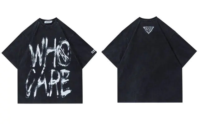 Vintage Punk Oversized Graphic T-Shirt for Men