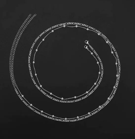 Transparent Rhinestone Waist Chain