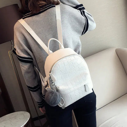 Cute Mini PU Leather Backpacks for Women and Girls