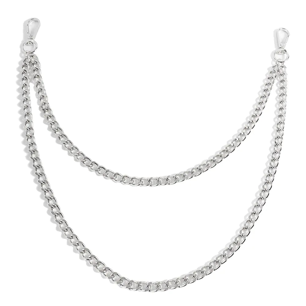 Wallet Chain Trousers Pants Chain Halloween Costumes Pocket Chain Belt Chain Jeans Chain for Key Wallet Hip-Hop Fashion Chain Silver